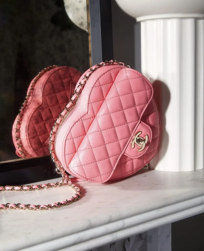 heart chanel purse