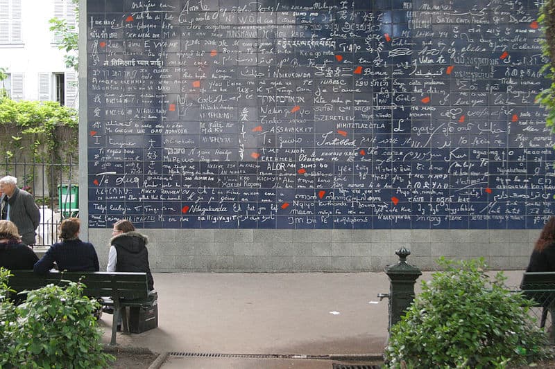 the I love you wall in Paris